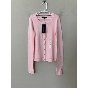 NWT! Tommy Hilfiger Women's Sz XXS Classic Powder Pink Button Down Cardigan